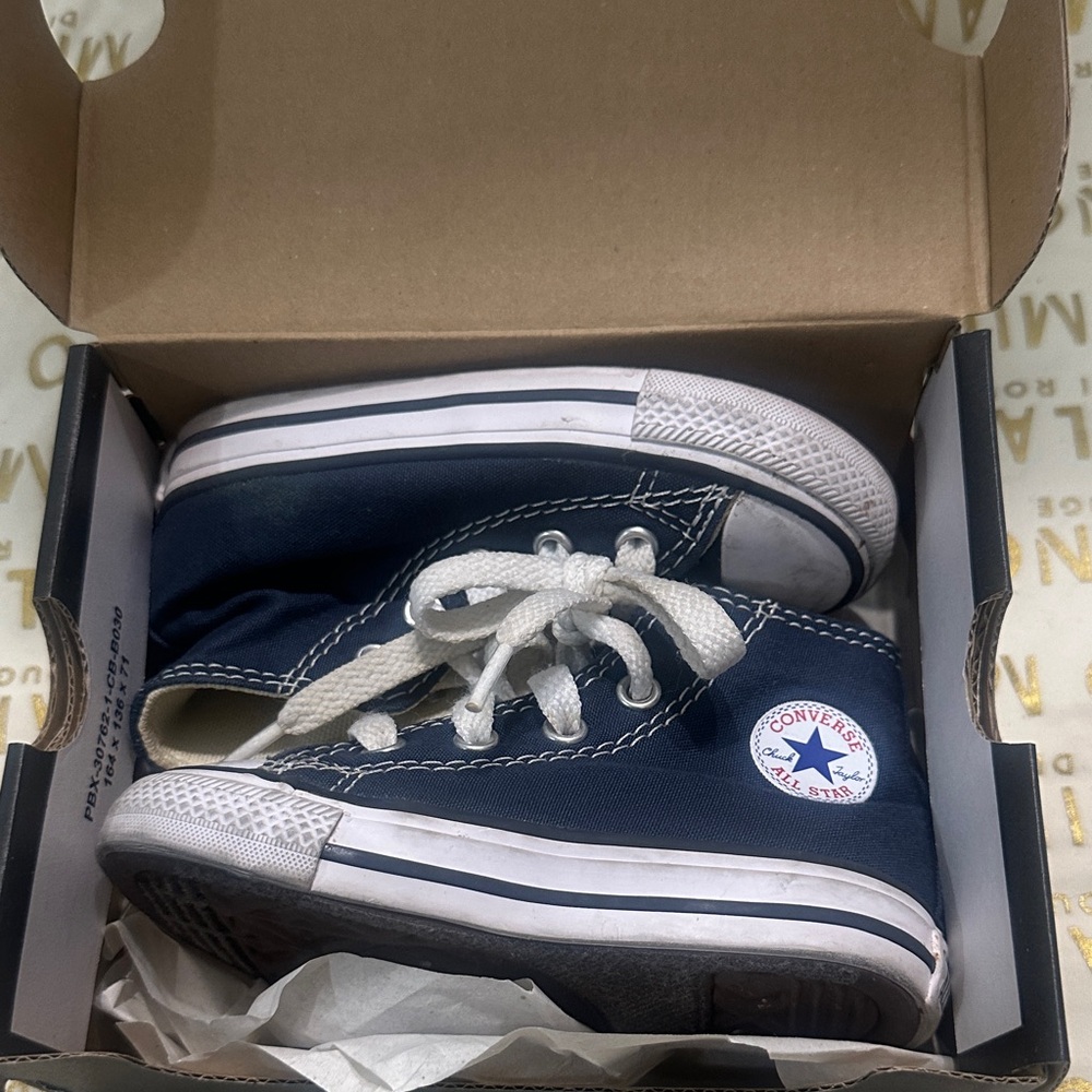 Navy Blue Infant Converse
